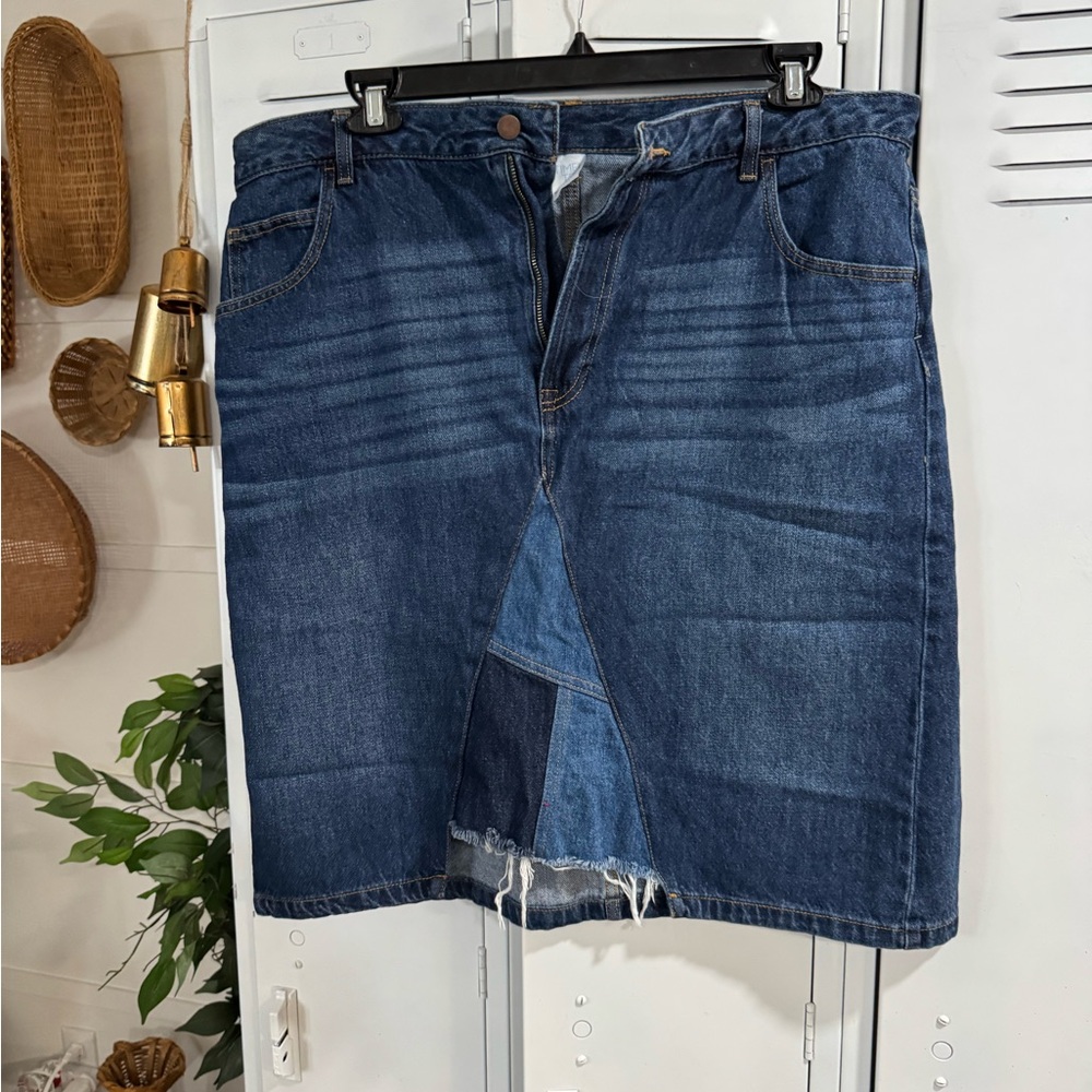 Time and Tru Blue Denim Skirt